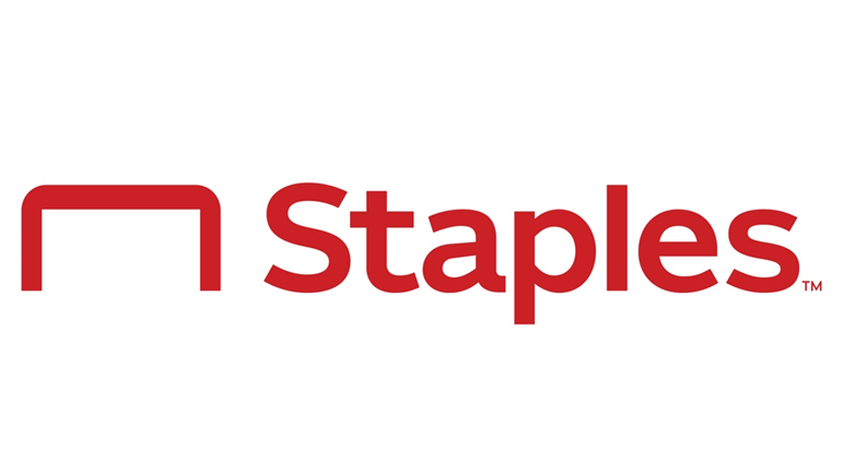 staples red text
